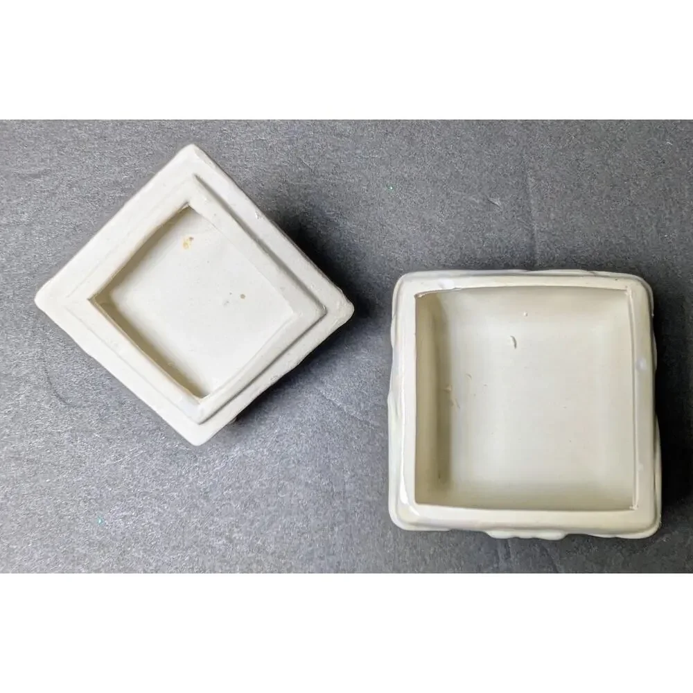 Vtg Lusterware Porcelain Trinket Box 3